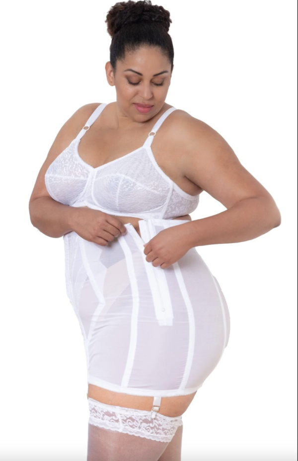 Rago Shapewear 1294 Extra Firm Girdle – White - Image 5